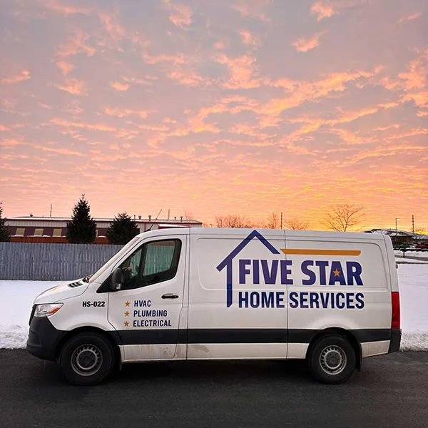 van in the sunset